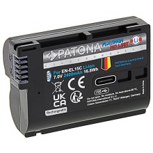 PATONA - Batería Nikon EN-EL15C 2400mAh Li-Ion Platinum USB-C