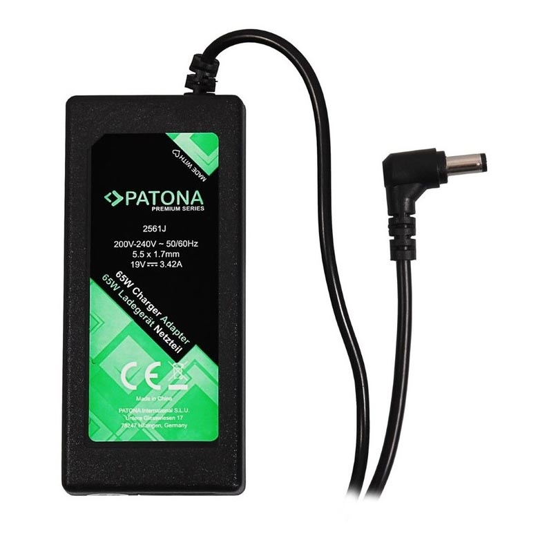 PATONA - Cargador 19V/3.42A 65W conector 5,5x1,7mm Acer PREMIUM