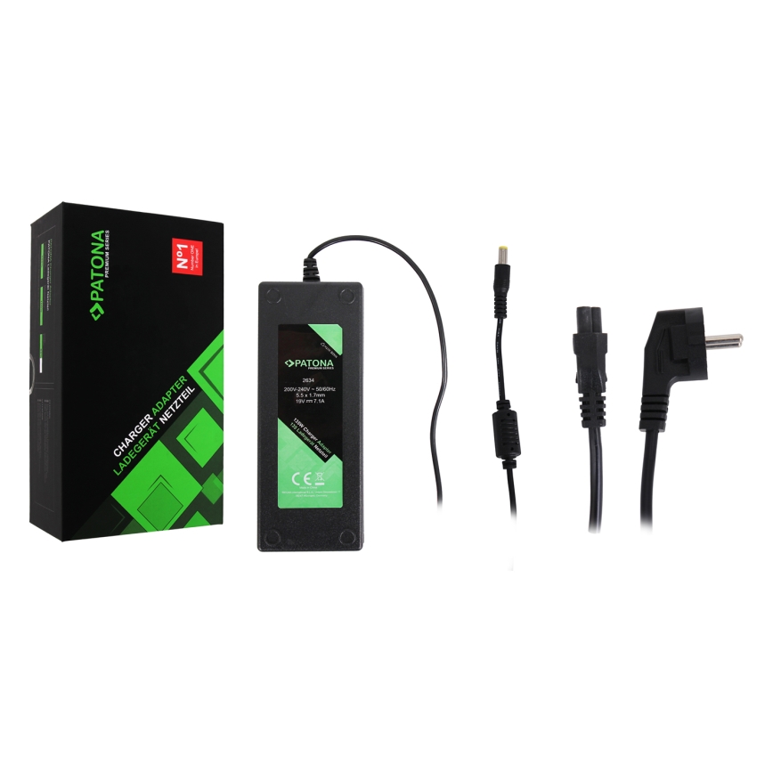 PATONA - Cargador Acer PREMIUM 19V/7,1A 135W conector 5,5x1,7mm