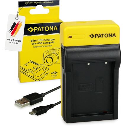 PATONA - Cargador de pilas Foto Fuji NP-W126 slim, USB