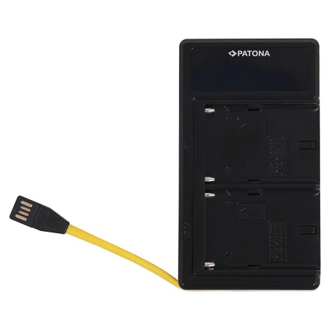 PATONA - Cargador USB Dual Sony NP-F970/F960/F950