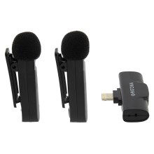 PATONA - SET 2x Micrófono inalámbrico con clip para iPhones USB-C 5V
