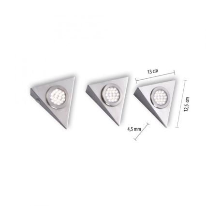 Paul Neuhaus 1119-55-3 - SET 3x LED de iluminación para muebles con sensor HELENA LED/2,5W/230V