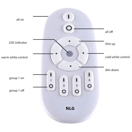 Paul Neuhaus 16537-16-O - Panel LED de superficie regulable FLAT LED/21W/230V + mando a distancia