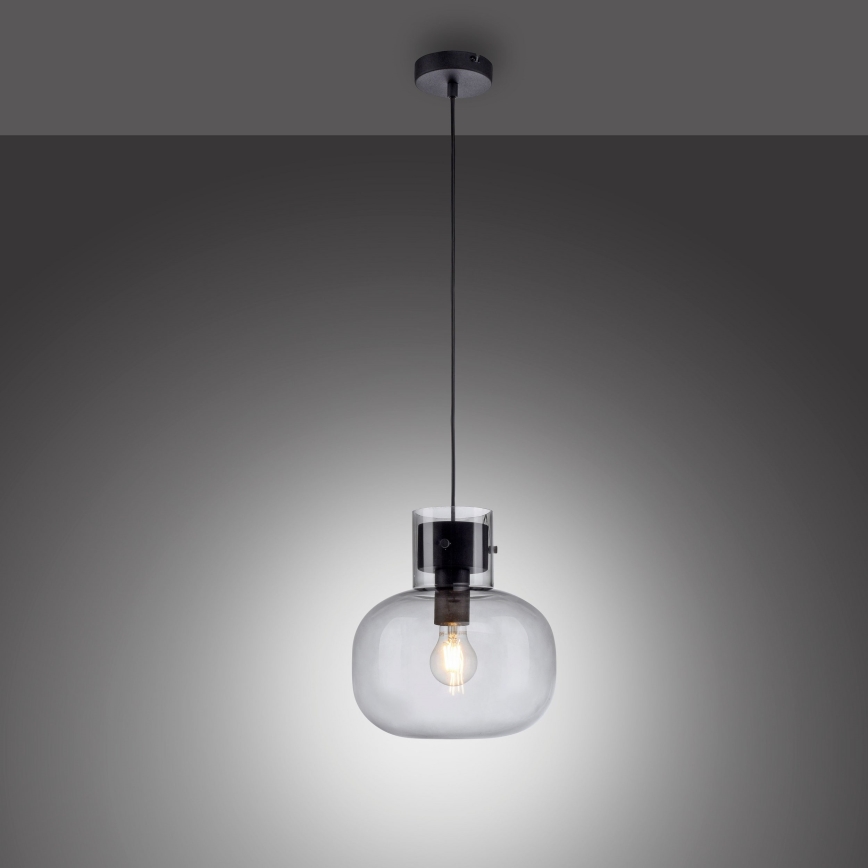 Paul Neuhaus 2003-25 - Lámpara colgante SHITAKE 1xE27/10W/230V diá. 25 cm humo