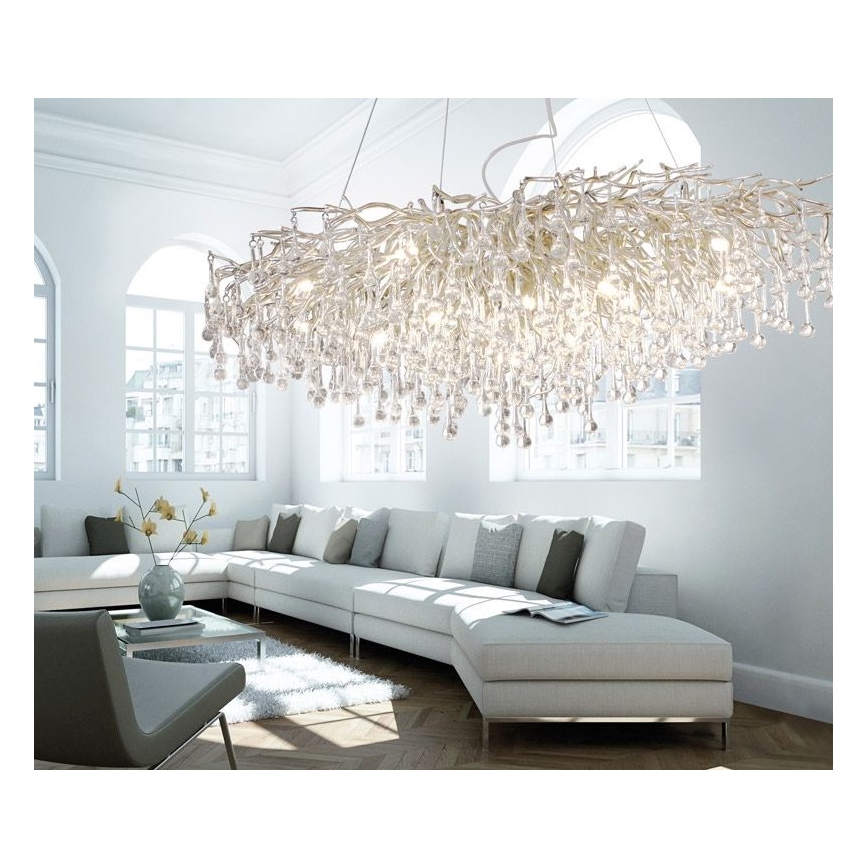 Paul Neuhaus 2031-55 - Lámpara colgante ICICLE 15xG9/40W/230V 75x150 cm cromo brillante