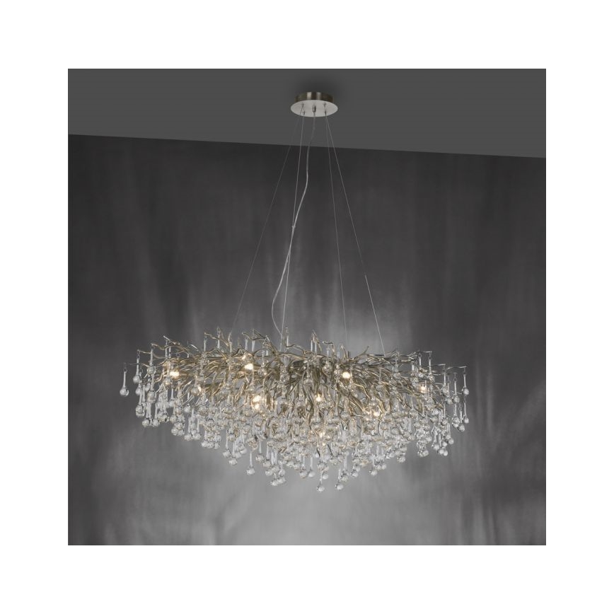 Paul Neuhaus 2031-55 - Lámpara colgante ICICLE 15xG9/40W/230V 75x150 cm cromo brillante