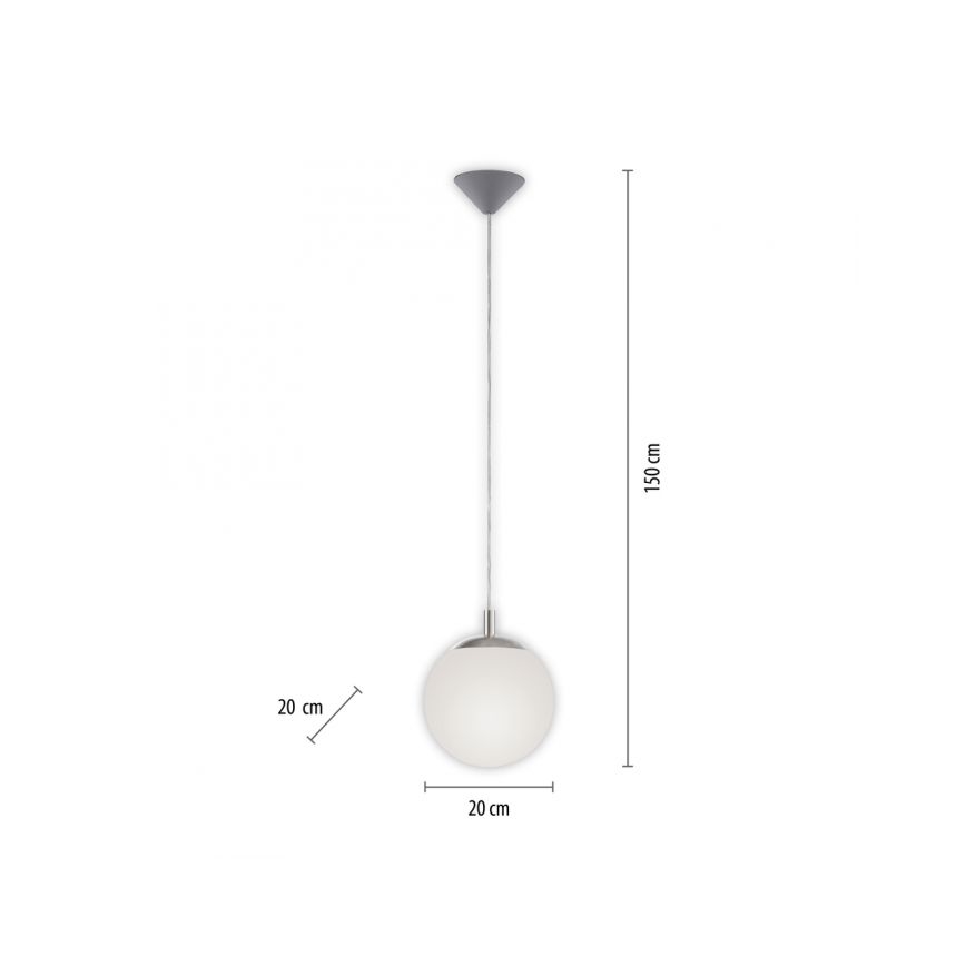 Paul Neuhaus 2072-55 - Lámpara colgante BOLO 1xE27/60W/230V diá. 20 cm