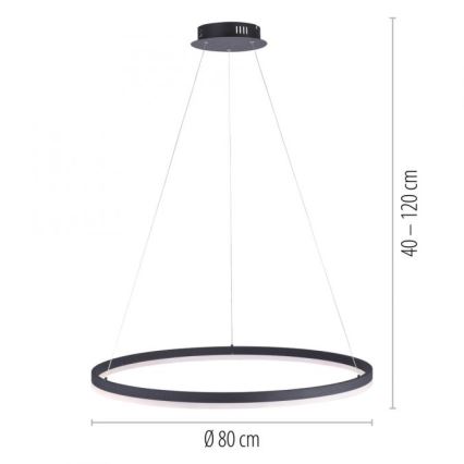 Paul Neuhaus 2383-13 - Lámpara de araña LED regulable de cable TITUS LED/50W/230V