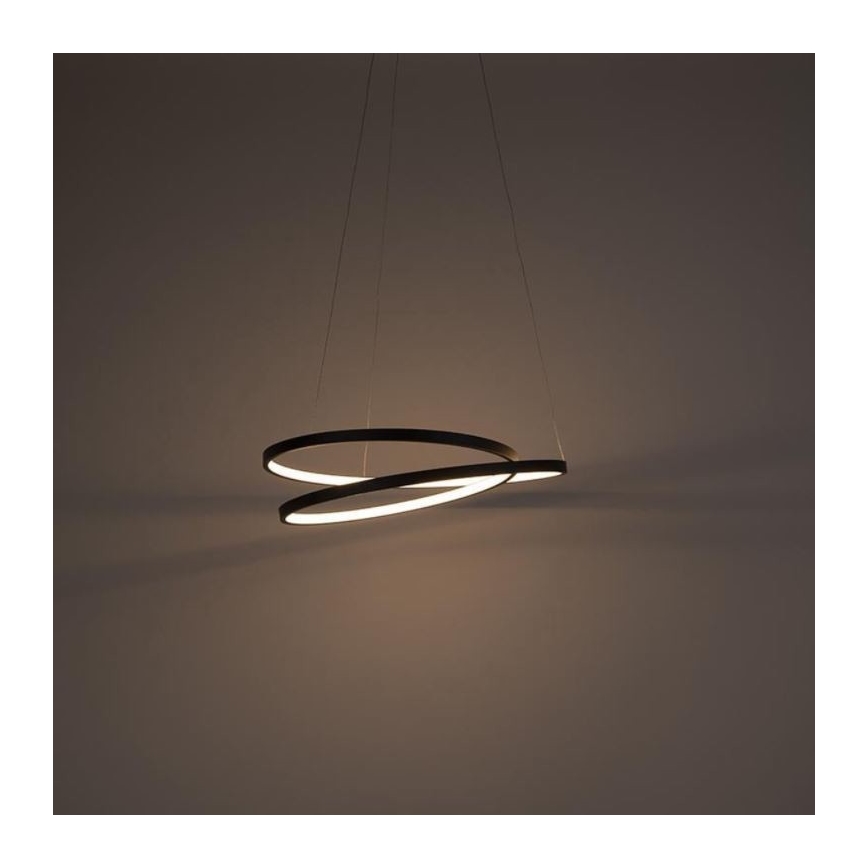 Paul Neuhaus 2472-18 - Lámpara de araña LED regulable de cable ROMAN LED/30W/230V negro