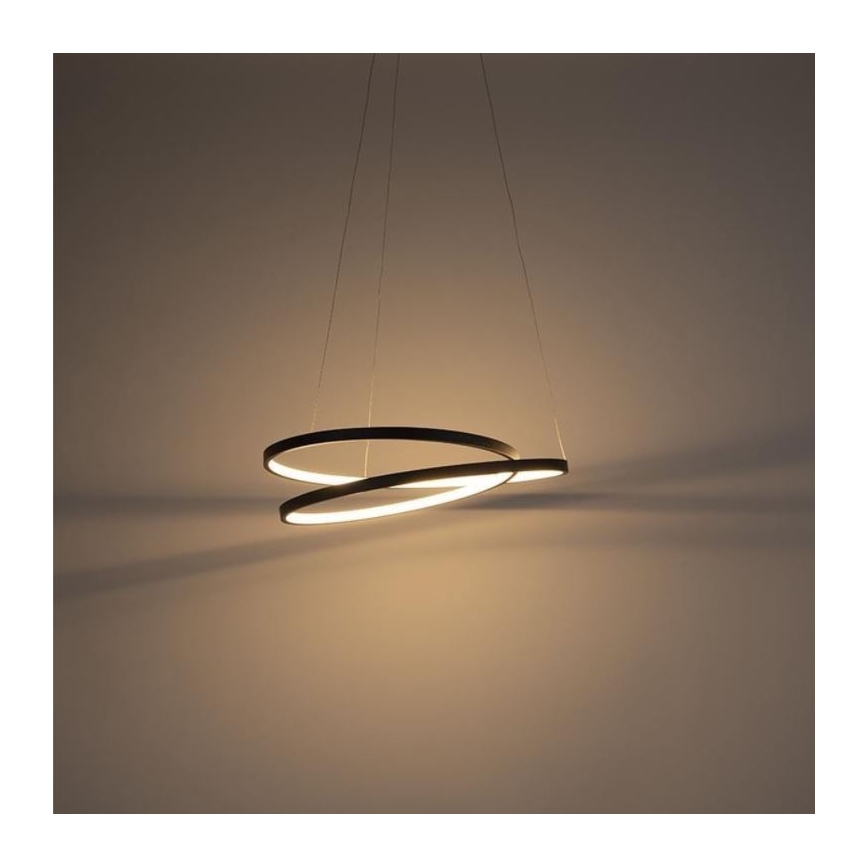 Paul Neuhaus 2472-18 - Lámpara de araña LED regulable de cable ROMAN LED/30W/230V negro