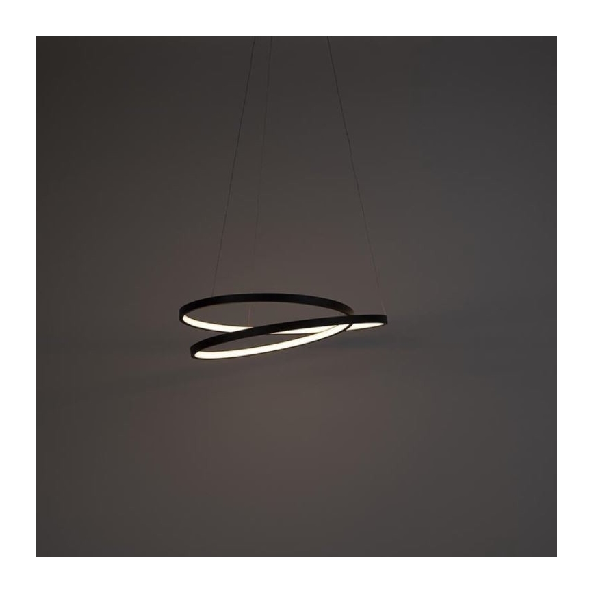 Paul Neuhaus 2472-18 - Lámpara de araña LED regulable de cable ROMAN LED/30W/230V negro