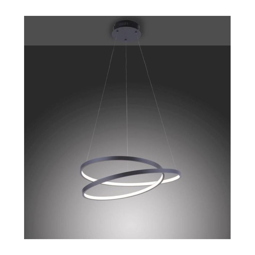 Paul Neuhaus 2472-18 - Lámpara de araña LED regulable de cable ROMAN LED/30W/230V negro