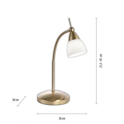 Paul Neuhaus 4001-60 - Lámpara de mesa regulable LED táctil PINO 1xG9/3W/230V dorado