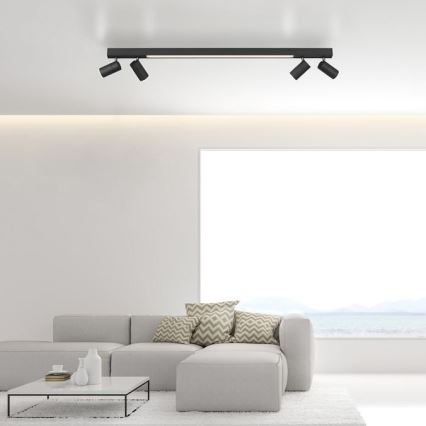 Paul Neuhaus 6121-13 - Foco LED regulable PURE 4xLED/4W/230V + LED/9W 2700-5000K + control remoto