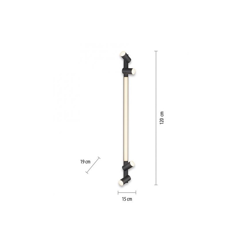 Paul Neuhaus 6121-13 - Foco LED regulable PURE 4xLED/4W/230V + LED/9W 2700-5000K + control remoto