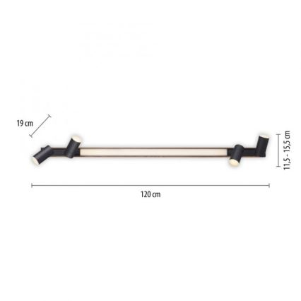 Paul Neuhaus 6121-79 - Foco LED regulable PURE 4xLED/4W/230V + LED/9W 2700-5000K + control remoto