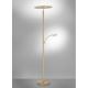 Paul Neuhaus 673-60 - Lámpara de pie LED regulable ARTUR 2xLED/21W/230V+1xLED/6W dorado