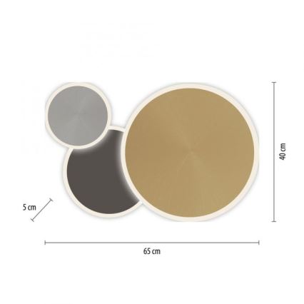 Paul Neuhaus 8007-70 - Plafón LED regulable Q-PIATO LED/35W/230V 2700-5000K Wi-Fi + control remoto