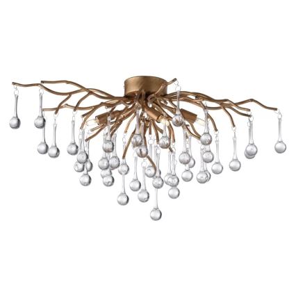 Paul Neuhaus 8090-11 - Lámpara de techo ICICLE 4xG9/40W/230V 30x60 cm latón