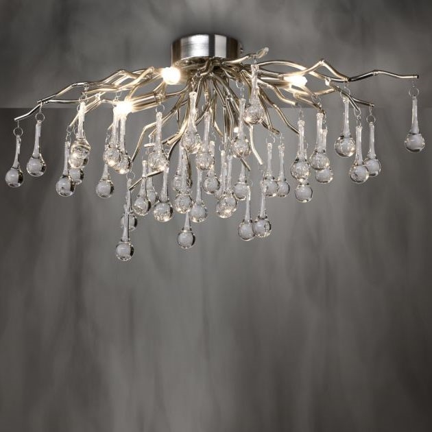 Paul Neuhaus 8090-55 - Lámpara de techo ICICLE 4xG9/40W/230V 30x60 cm cromo brillante