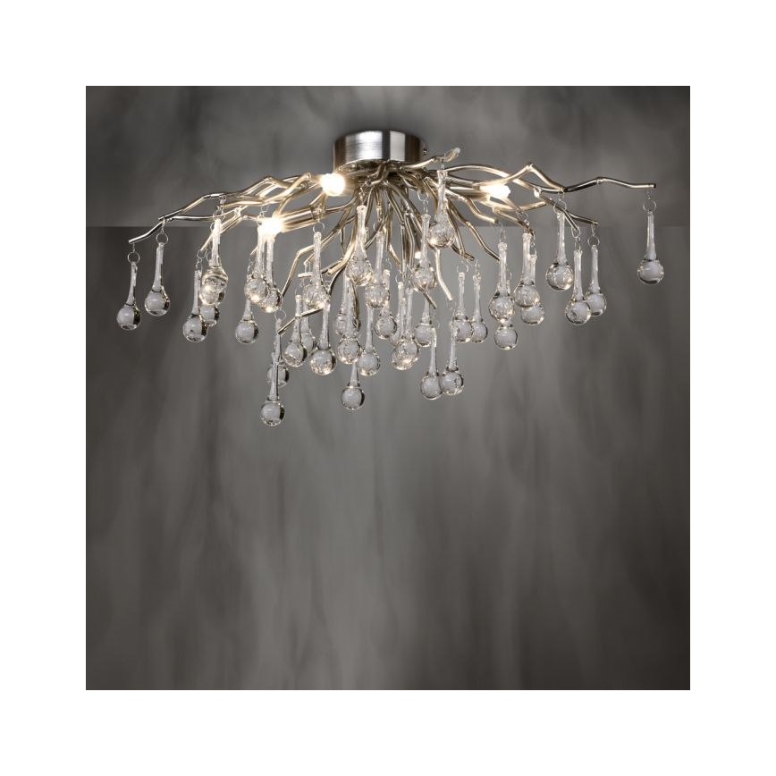 Paul Neuhaus 8090-55 - Lámpara de techo ICICLE 4xG9/40W/230V 30x60 cm cromo brillante