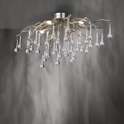 Paul Neuhaus 8090-55 - Lámpara de techo ICICLE 4xG9/40W/230V 30x60 cm cromo brillante