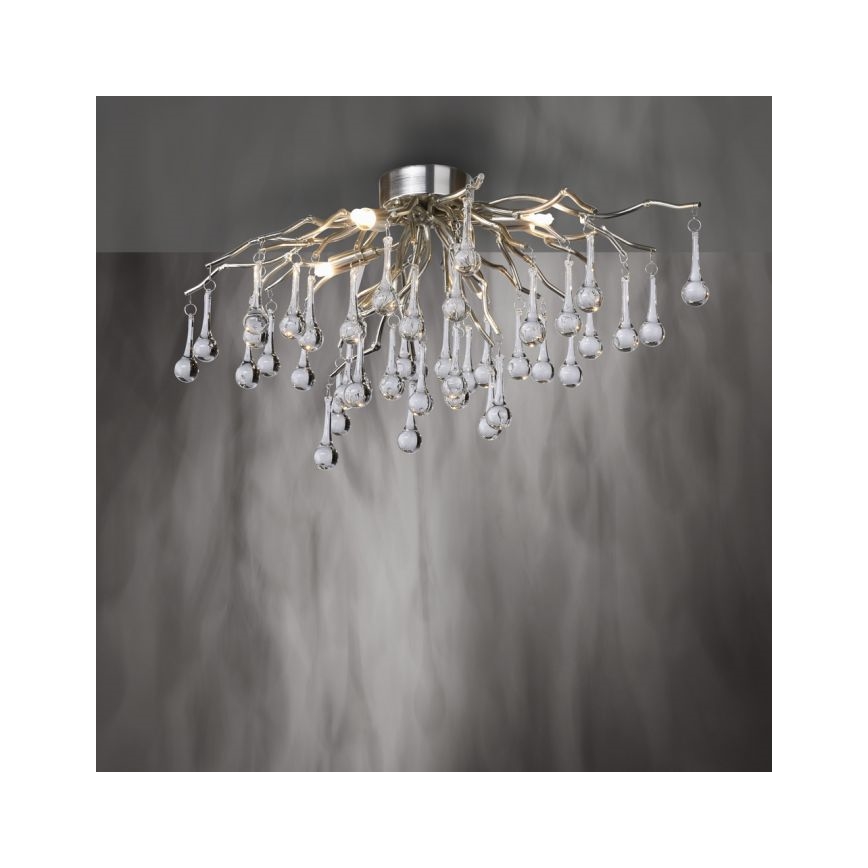 Paul Neuhaus 8090-55 - Lámpara de techo ICICLE 4xG9/40W/230V 30x60 cm cromo brillante