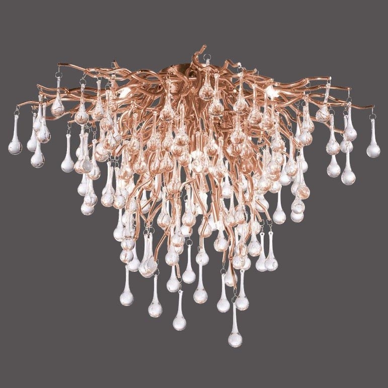 Paul Neuhaus 8091-11 - Lámpara de techo ICICLE 9xG9/40W/230V diá. 50 cm latón