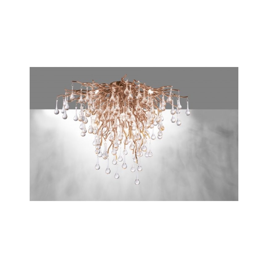 Paul Neuhaus 8091-11 - Lámpara de techo ICICLE 9xG9/40W/230V diá. 50 cm latón