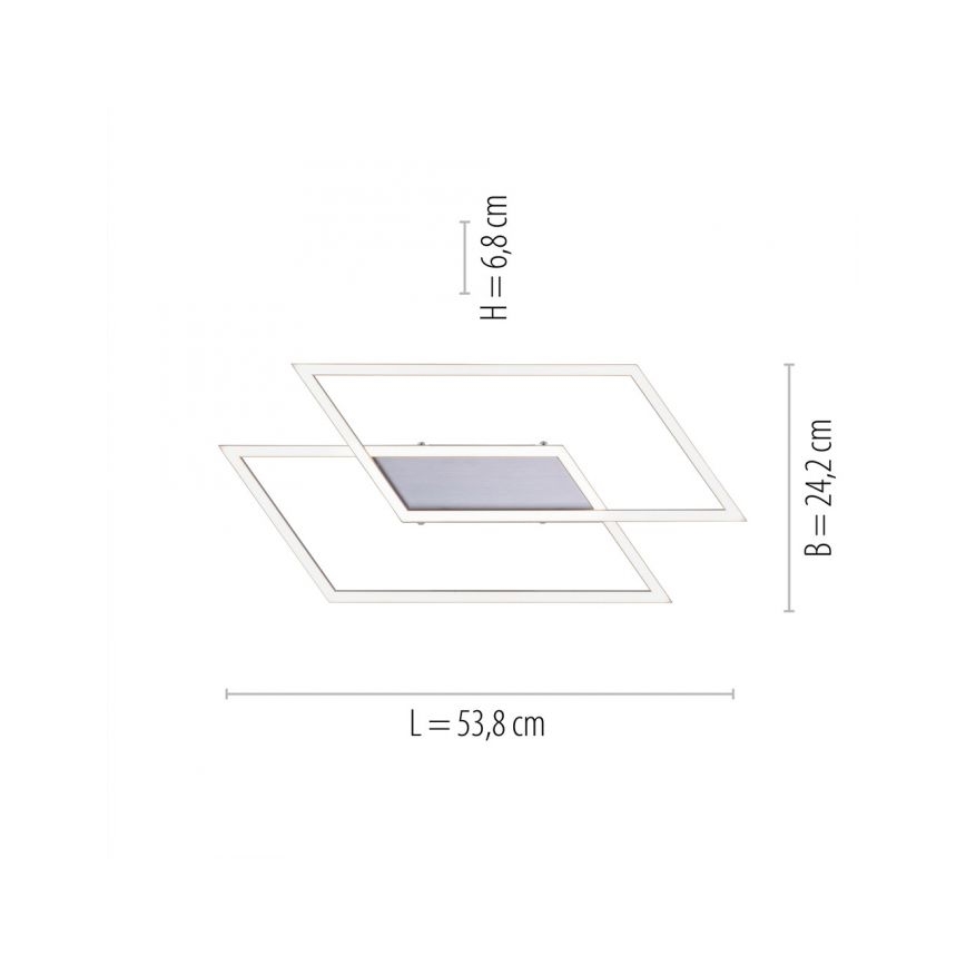 Paul Neuhaus 8192-55 - Lámpara de techo LED regulable INIGO 2xLED/12W/230V