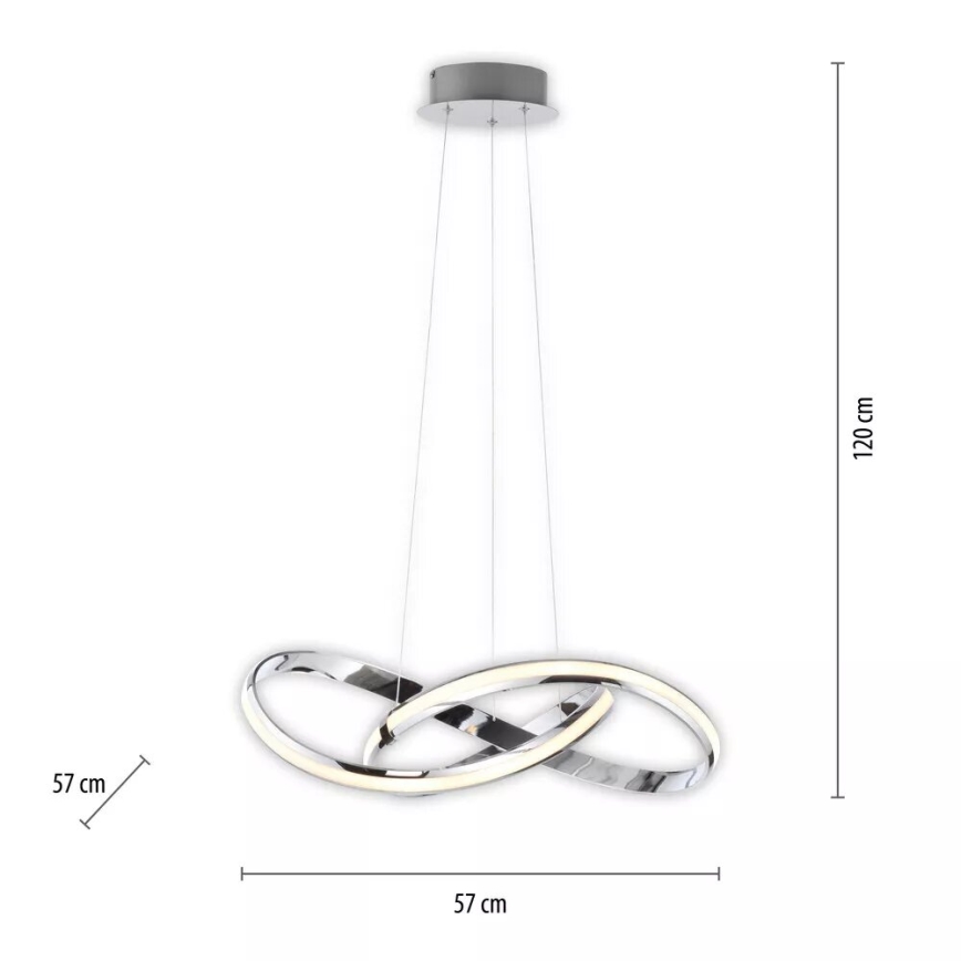 Paul Neuhaus 8291-17 - Lámpara de araña LED regulable MELINDA LED/30W/230V