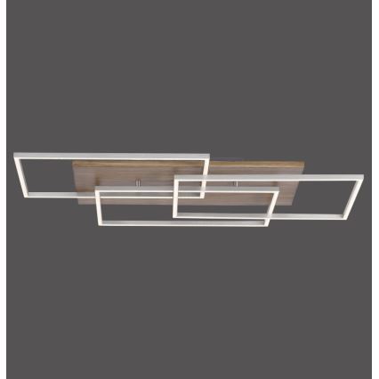 Paul Neuhaus 8330-79 - Lámpara de techo LED regulable PALMA 3xLED/12W/230V pino + control remoto