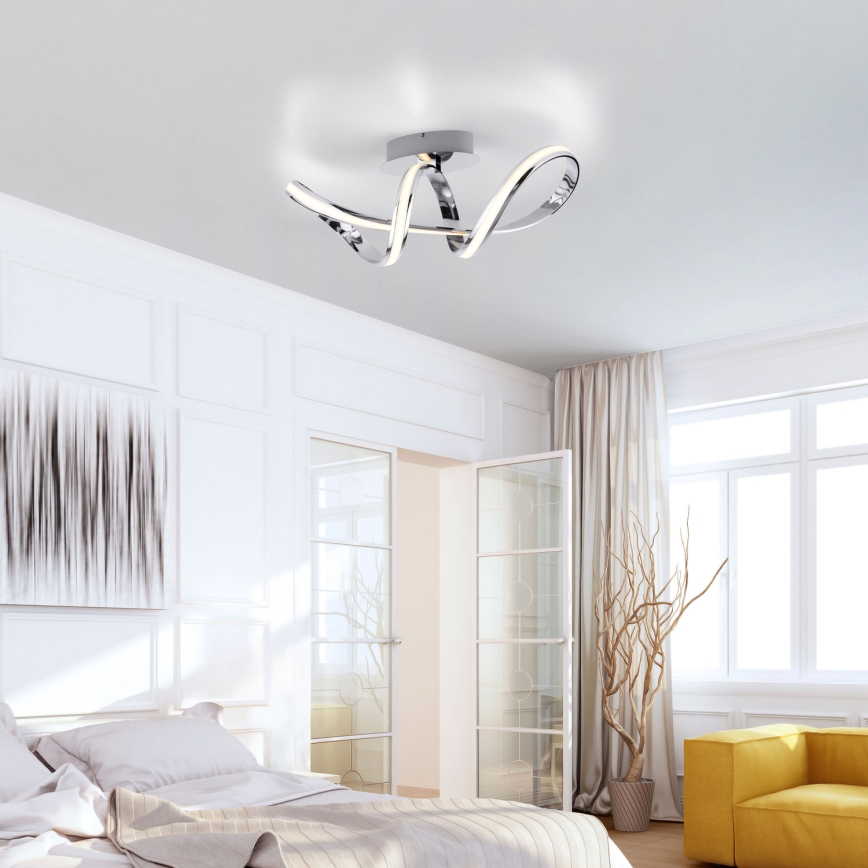 Paul Neuhaus 8331-17 - Lámpara de techo LED regulable MELINDA LED/30W/230V cromo brillante