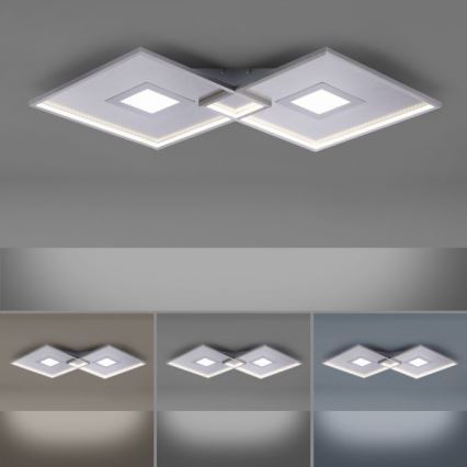 Paul Neuhaus 8378-55 - Plafón LED regulable AMARA LED/45W/230V cromo brillante + control remoto