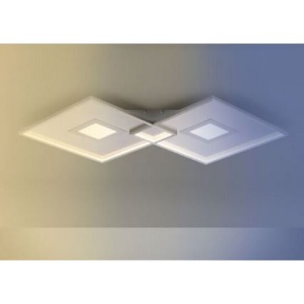 Paul Neuhaus 8378-55 - Plafón LED regulable AMARA LED/45W/230V cromo brillante + control remoto