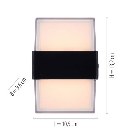 Paul Neuhaus 9480-13 - Aplique LED de exterior CARA LED/8W/230V IP44