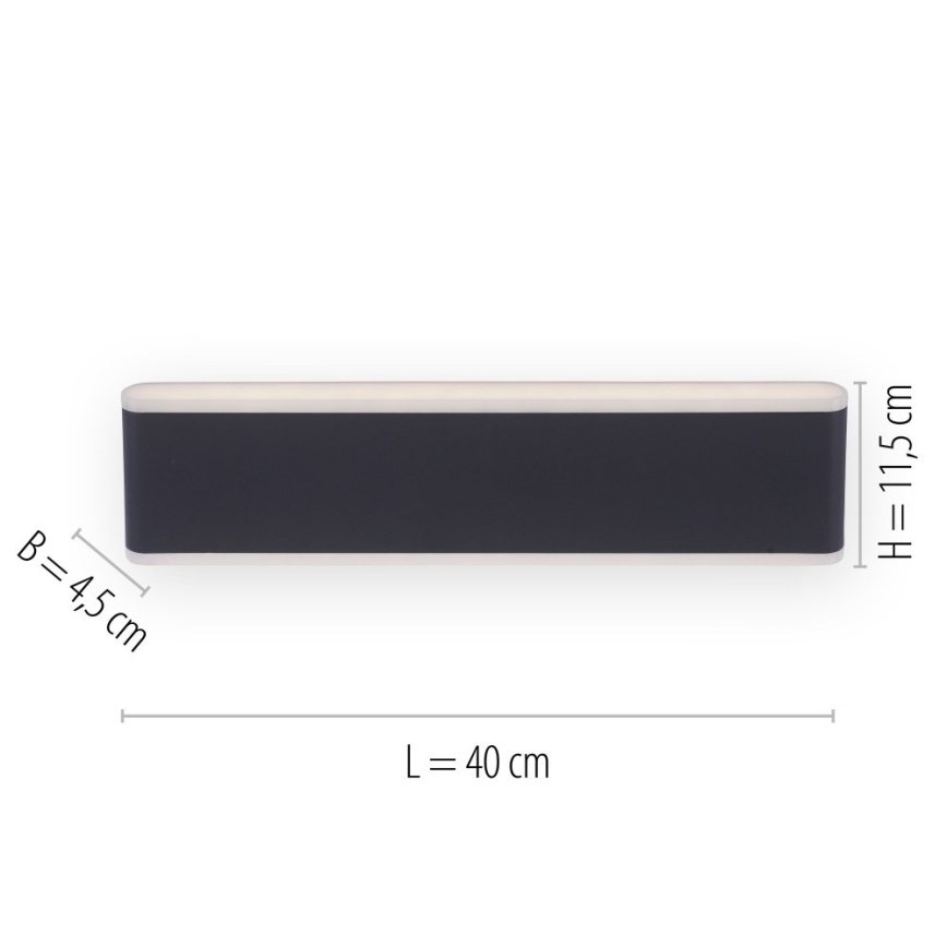 Paul Neuhaus 9484-13 - Aplique de exterior LED regulable ELSA 2xLED/9W/230V IP65