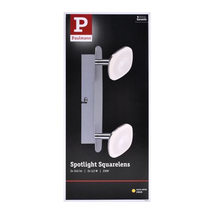 Paulmann 66651 - Foco LED SQUARELENSE 2xLED/3,2W/230V