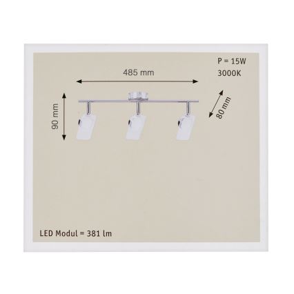 Paulmann 66668 - 3xLED/5W Foco WINDOW 230V