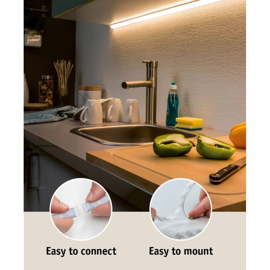 Paulmann 70666 - LED/20W IP44 Tira de baño regulable MAXLED 3 m 2700K 230V