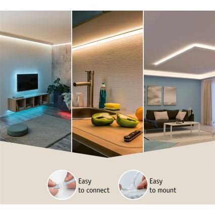 Paulmann 70666 - LED/20W IP44 Tira de baño regulable MAXLED 3 m 2700K 230V
