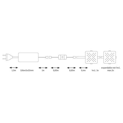 Paulmann 70710 - SET 3xLED/3,3W Iluminación de muebles con sensor SOFTPAD 230V 2700K