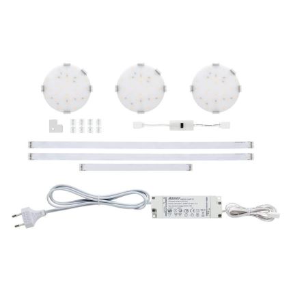 Paulmann 70711 - SET 3xLED/2,8W Iluminación de muebles con sensor SOFTPAD 230V 2700K