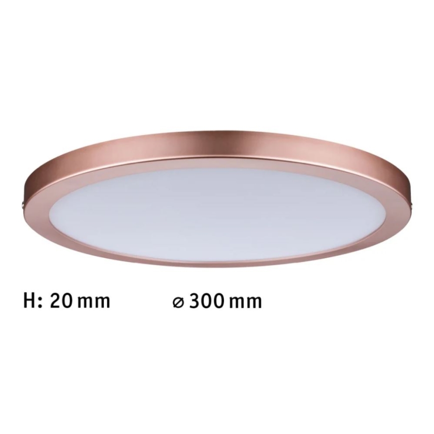 Paulmann 70872 - LED/22W Panel regulable ATRIA 230V 2700K diá. 30 cm Oro rosa
