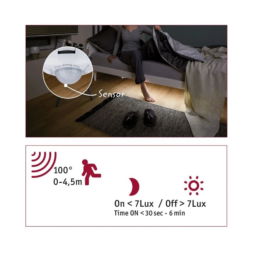 Paulmann 70955 - LED/3W Tira con sensor 1m YOURLED 230V