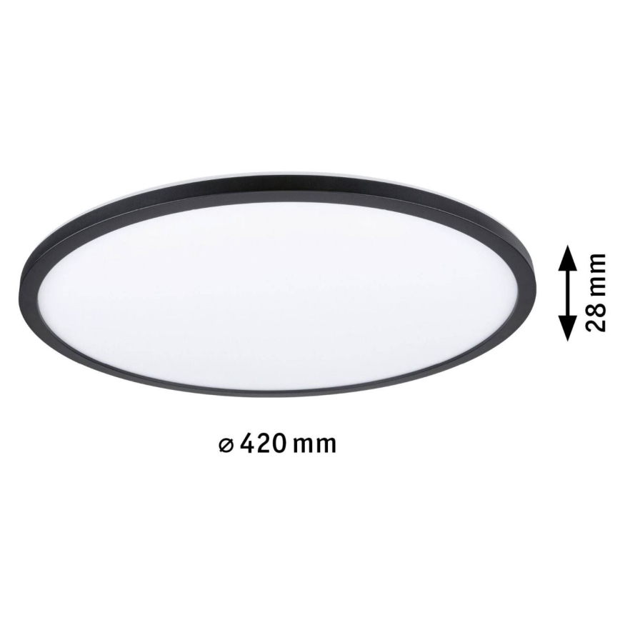 Paulmann 70999 - LED/22W Panel regulable ATRIA 230V 3000K diá. 42 cm negro