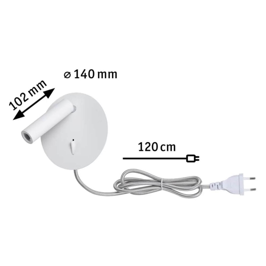 Paulmann 78917 - LED/3,2W Aplique TABARI 230V blanco
