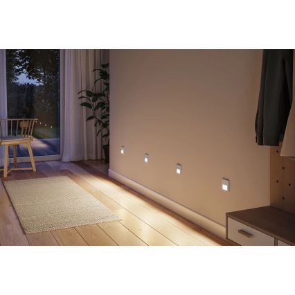 Paulmann 80000 - LED/1W Iluminación de escalera TSARO 230V Follow/cromo mate