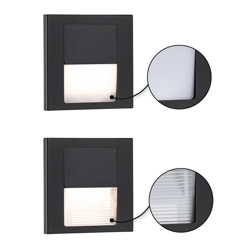 Paulmann 80001 - LED/1W Iluminación de escalera TSARO 230V Follow/negro